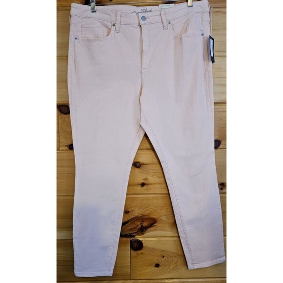 NEW NWT WOMEN 18/34R UNIVERSAL THREAD HIGH RISE SKINNY JEANS PEACH PANTS STRETCH - Picture 10 of 15